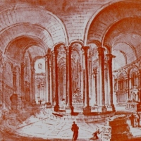 13 Cluny, Chorumgang der Klosterkirche, erbaut Ende 11. Jh., zerst. Ende 18. Jh.