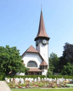 Spiez BE, ref. Kirche, 1908 Bischoff & Weideli