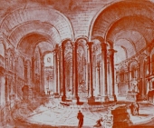 13 Cluny, Chorumgang der Klosterkirche, erbaut Ende 11. Jh., zerst. Ende 18. Jh.
